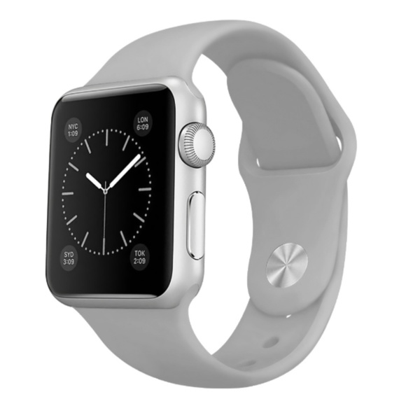 ❤️NEW Grey Sport Silicone Band For Apple Watch - Picture 3 of 6